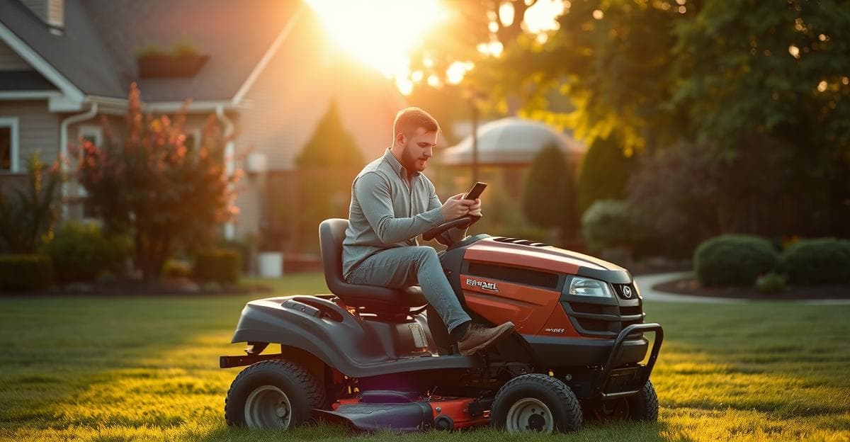 Service pro reviewing job details on a phone before preparing a quote.